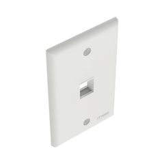Placa de Pared Vertical, Salida Para 1 Puerto Keystone, Color Blanco