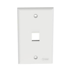 Placa de Pared Vertical, Salida Para 1 Puerto Keystone, Color Blanco