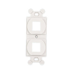 Marco de Módulo Dúplex, Para Placas Frontales Estándar NEMA 106, Acepta 2 Módulos Keystone, Color Blanco