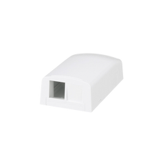 Caja de Montaje en Superficie, Para 2 Módulos Keystone, Color Blanco