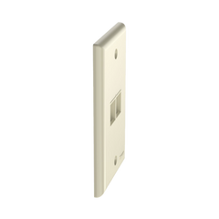 Placa de Pared Vertical, Salida Para 2 Puertos Keystone, Color Marfil