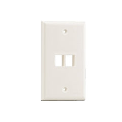 Placa de Pared Vertical, Salida Para 2 Puertos Keystone, Color Marfil