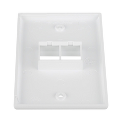 Placa de Pared Vertical, Salida Para 2 Puertos Keystone, Color Blanco