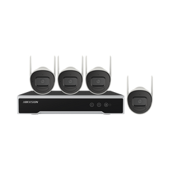 Kit IP Inalámbrico 1080p / NVR 4 Canales / 4 Cámaras Bala para Exterior / 1 HDD de 1 TB / Modo Repetidor