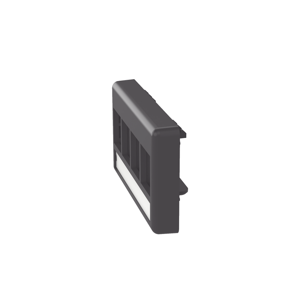 Placa de Mobiliario Modular Estándar, Salidas Para 4 Puertos Keystone, Color Negro