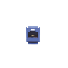 Conector Jack Estilo Leadframe, Tipo Keystone, Categoría 5e, de 8 Posiciones y 8 Cables, Color Azul
