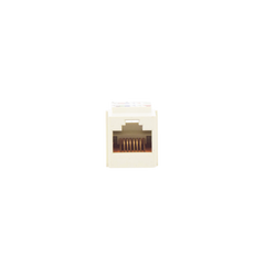 Conector Jack Estilo Leadframe, Tipo Keystone, Categoría 5e, de 8 Posiciones y 8 Cables, Color Blanco Mate