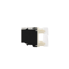 Conector Jack Estilo 110 (de Impacto), Tipo Keystone, Categoría 6, de 8 Posiciones y 8 Cables, Color Negro