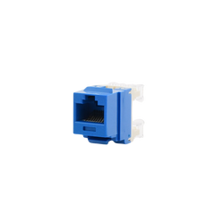 Conector Jack Estilo 110 (de Impacto), Tipo Keystone, Categoría 6, de 8 Posiciones y 8 Cables, Color Azul