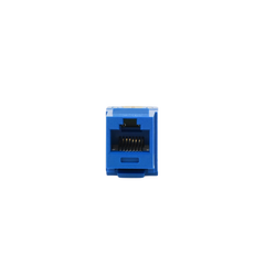Conector Jack Estilo 110 (de Impacto), Tipo Keystone, Categoría 6, de 8 Posiciones y 8 Cables, Color Azul