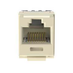 Conector Jack Estilo 110 (de Impacto), Tipo Keystone, Categoría 6, de 8 Posiciones y 8 Cables, Color Marfil