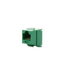 Conector Jack Estilo 110 (de Impacto), Tipo Keystone, Categoría 6, de 8 Posiciones y 8 Cables, Color Verde