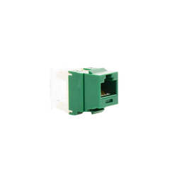 Conector Jack Estilo 110 (de Impacto), Tipo Keystone, Categoría 6, de 8 Posiciones y 8 Cables, Color Verde