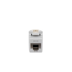 Conector Jack Estilo 110 (de Impacto), Tipo Keystone, Categoría 6, de 8 Posiciones y 8 Cables, Color Blanco