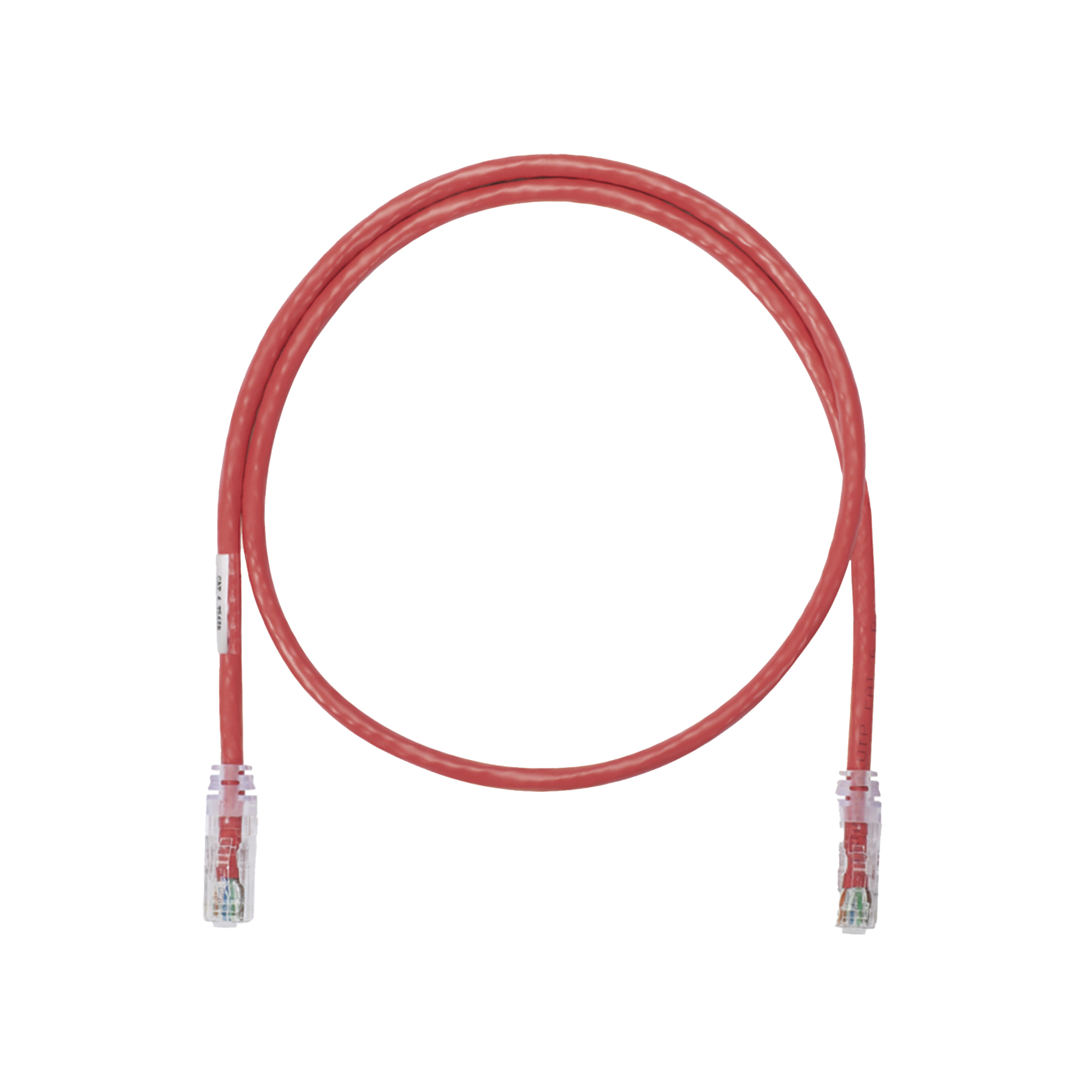 Cable de Parcheo UTP Categoría 6, con Plug Modular en Cada Extremo - 0.3 Metros (1 Pie) - Rojo
