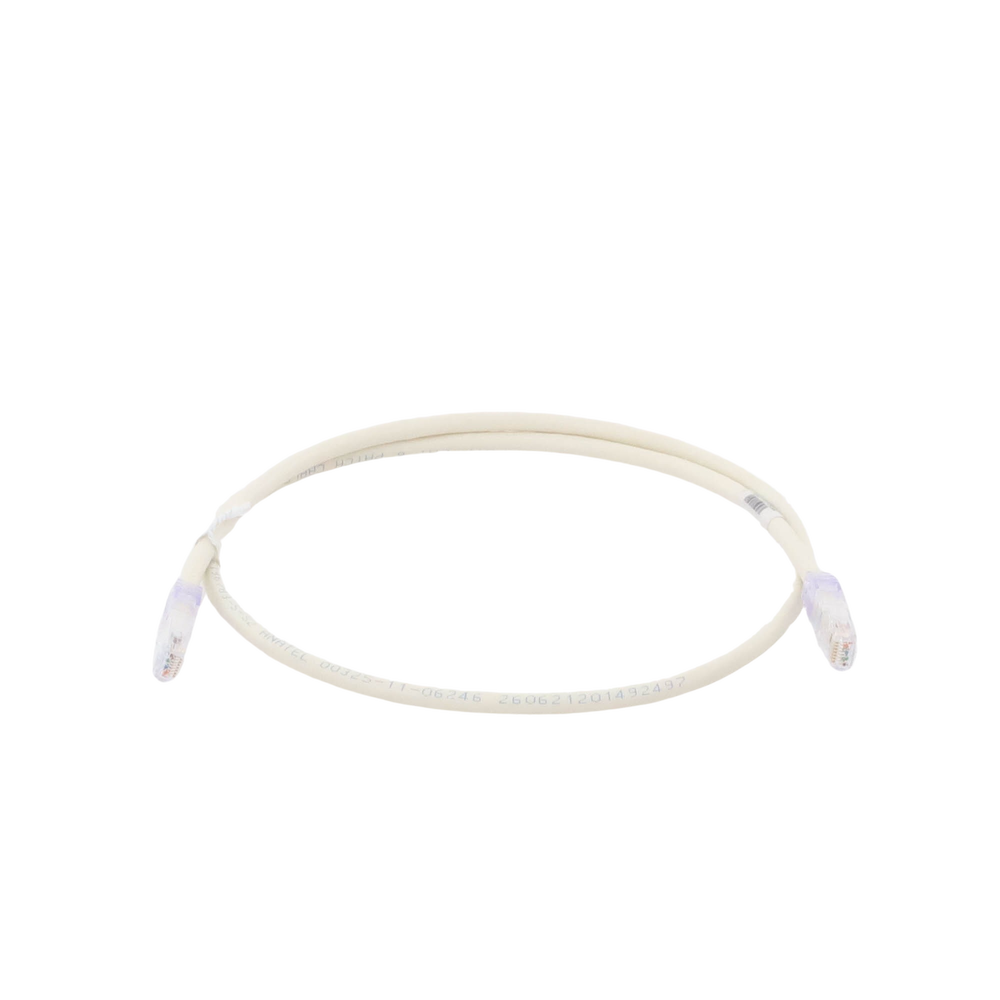 Cable de Parcheo UTP Categoría 6, con Plug Modular en Cada Extremo - 1 Metro (3.28 Pies) - Blanco Mate