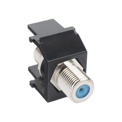 Módulo Acoplador Coaxial Tipo F, Keystone, de 75 Ohms, 3.0 GHz, Color Negro