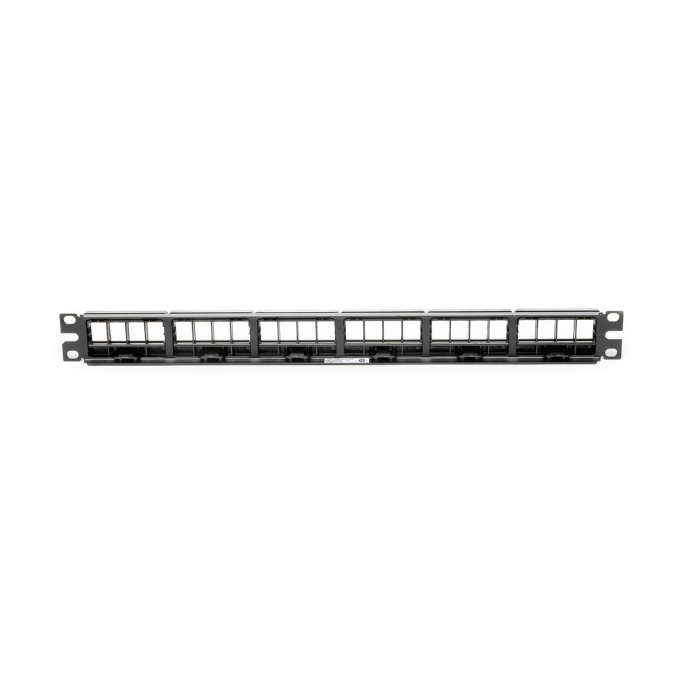 Panel de Parcheo Modular Keystone (Sin Conectores), de 24 Puertos, Espacio Para Identificación con Etiqueta Adhesiva, 1UR