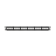 Panel de Parcheo Modular Keystone (Sin Conectores), de 24 Puertos, Espacio Para Identificación con Etiqueta Adhesiva,  1UR