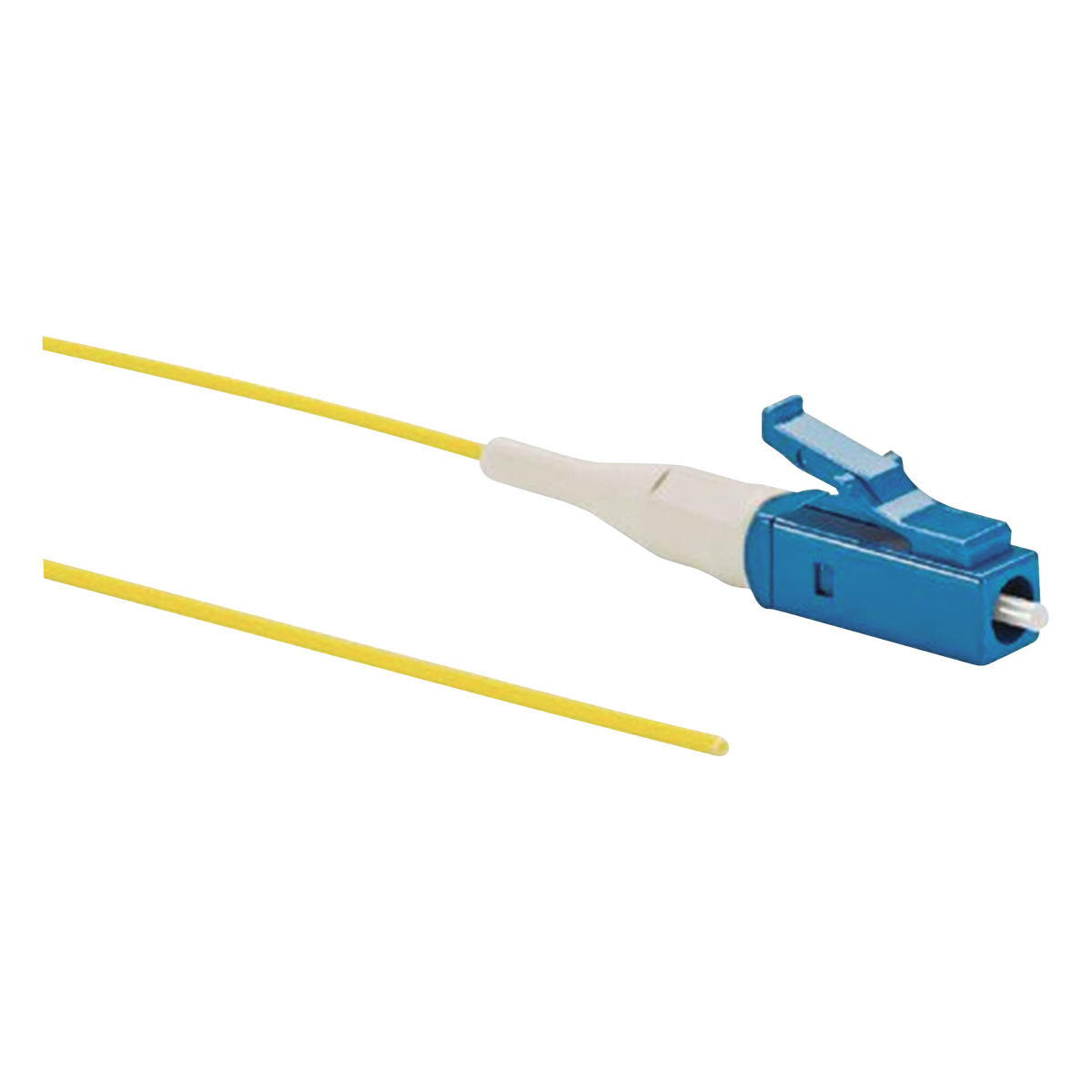 Pigtail de Fibra Óptica LC Simplex, Monomodo OS2 9/125, 900um, Color Amarillo, 1 Metro (3.28 Pies)