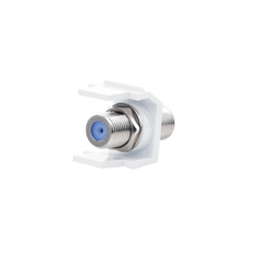 Módulo Acoplador Coaxial Tipo F, Keystone, de 75 Ohms, 3.0 GHz, Color Blanco