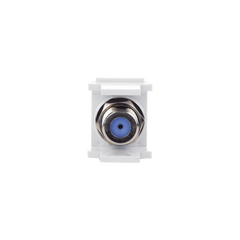 Módulo Acoplador Coaxial Tipo F, Keystone, de 75 Ohms, 3.0 GHz, Color Blanco