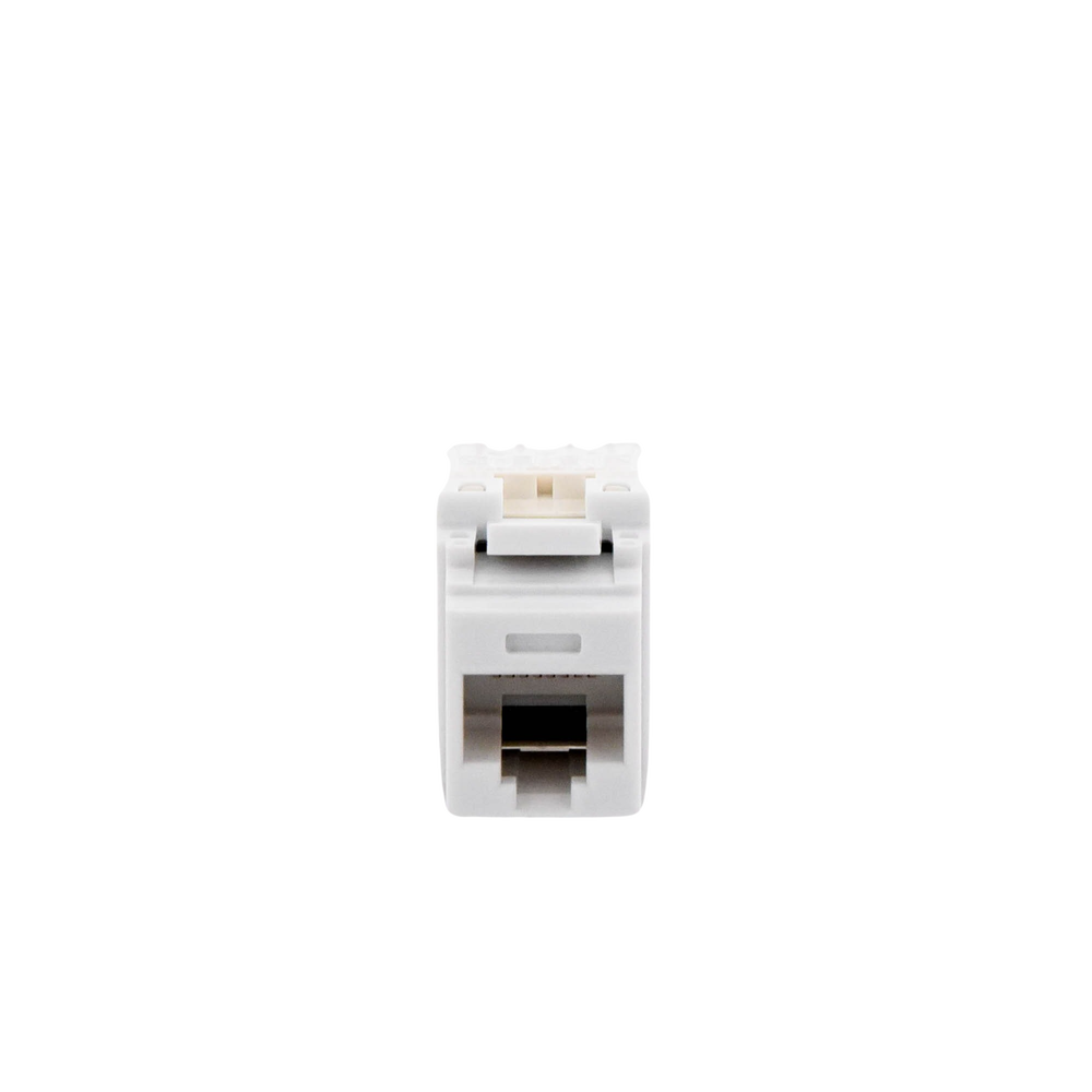 Conector Jack Estilo 110 (de Impacto), Tipo Keystone, Categoría 5e, de 8 Posiciones y 8 Cables, Color Blanco