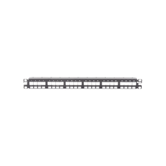 Panel de Parcheo Modular Keystone (Sin Conectores), Numerado y Espacio para Etiquetas, de 24 Puertos, 1UR