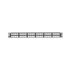 Panel de Parcheo Modular de Alta Densidad, Keystone (Sin Conectores), Identificación con Etiqueta Adhesiva, de 48 Puertos en 1 UR