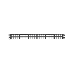 Panel de Parcheo Modular de Alta Densidad, Keystone (Sin Conectores), Identificación con Etiqueta Adhesiva, de 48 Puertos en 1 UR