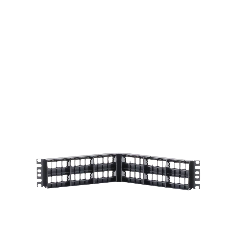 Panel de Parcheo Modular Keystone (Sin Conectores), Angulado, de 48 Puertos, 2UR