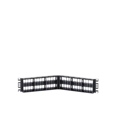 Panel de Parcheo Modular Keystone (Sin Conectores), Angulado, de 48 Puertos, 2UR