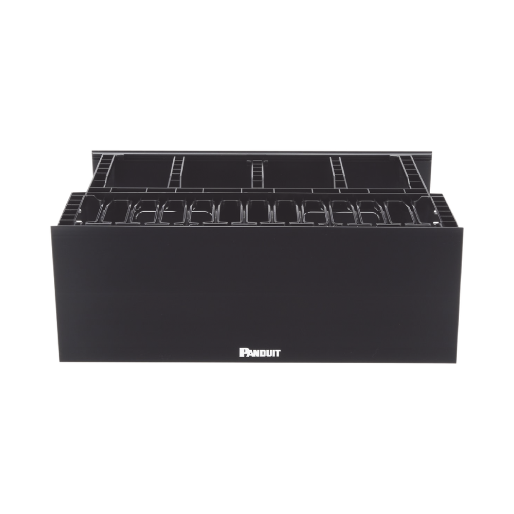 Organizador de Cables Horizontal NetManager de Alta Densidad, Doble (Frontal y Posterior), Para Rack de 19in, 4UR