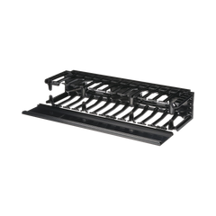 Organizador de Cables Horizontal NetManager de Alta Densidad, Sencillo (Solo Frontal), Para Rack de 19in, 2UR