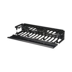 Organizador de Cables Horizontal NetManager de Alta Densidad, Sencillo (Solo Frontal), Para Rack de 19in, 2UR