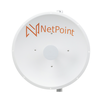Antena Direccional de alto rendimiento / diámetro  de 60 cm / 4.9-6.4 GHz / Ganancia 30 dBi / SLANT de 45 ° y 90 ° / Ideal para 30 km / Conector N-Hembra / Montaje  y jumpers incluidos.