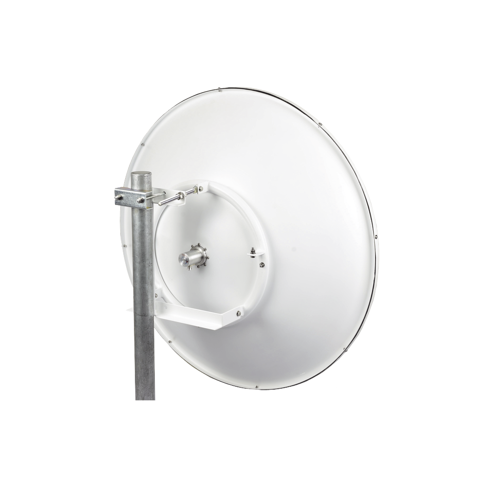 1 Antena Direccional de alto rendimiento / diámetro  de 60 cm / 5.9-7.2 GHz / Ganancia 30 dBi / SLANT de 45 ° y 90 ° / Ideal para 30 km / Conector N-Hembra / Montaje  y jumpers incluidos.