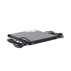 PDU Monitoreable de Transferencia Automática ATS (Fuente Redundante), Con 10 Salidas 5-15R,   Enchufes de Entrada L5-20P, Instalación Horizontal de 19in, 1UR, 20 Amp, 120 Vca