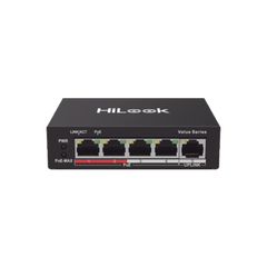 Switch PoE+ / 4 Puertos 10/100 Mbps PoE+ (af / at) / 1 Puerto 10/100 Mbps Uplink / Modo Extendido hasta 250 Metros / 35 Watts
