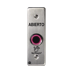Interruptor IR NoTouch® de Acero Inoxidable, Montaje Delgado, Caja Posterior, ABIERTO