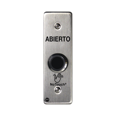 Interruptor IR NoTouch® de Acero Inoxidable, Montaje Delgado, Caja Posterior, ABIERTO