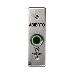Interruptor IR NoTouch® de Acero Inoxidable, Montaje Delgado, Caja Posterior, ABIERTO