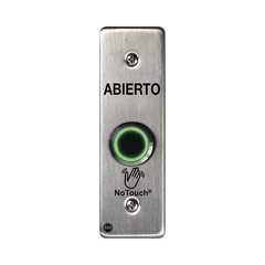 Interruptor IR NoTouch® de Acero Inoxidable, Montaje Delgado, Caja Posterior, ABIERTO