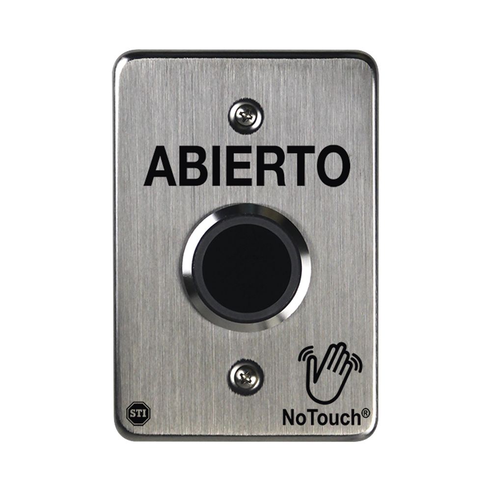 Interruptor IR NoTouch® de Acero Inoxidable, De un solo grupo, ABIERTO