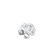 Nudo/ Perro/ Abrazadera Acero Forjado para Cable de 3/16" Galv. Inmersión en Caliente.