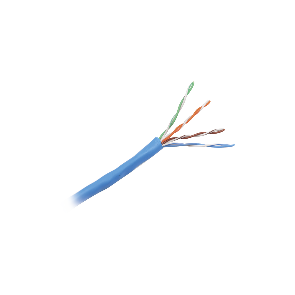 Bobina de Cable UTP de 305 Metros (1000 Pies) de Cobre, NetKey, Azul, Categoría 5e (24 AWG), Riser (CMR), de 4 Pares
