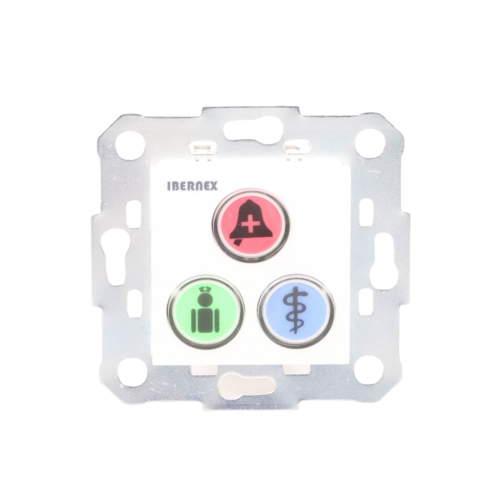 Modulo de 3 Botones iluminados con Lector RFID 125 KHz / Alarma / Cancelar y Código Azul / BUS RS485 / Compatible con NX0019/B, NX1021 y NX0015