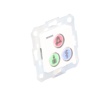 Modulo de 3 Botones iluminados con Lector RFID 125 KHz / Alarma / Cancelar y Código Azul / BUS RS485 / Compatible con NX0019/B, NX1021 y NX0015