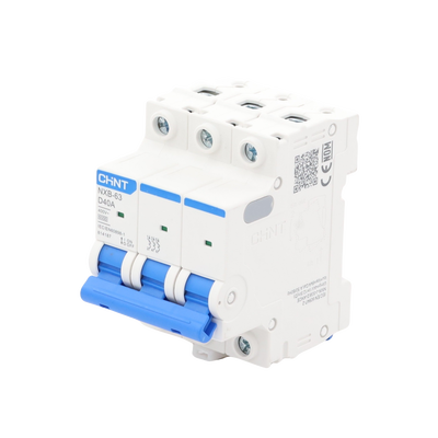 Pastilla para Riel Din, 3 Polos, 40 Amp, Vca:110/415v, 6kA, Catálogo: NXB633PD40, Serie: NXB-63.