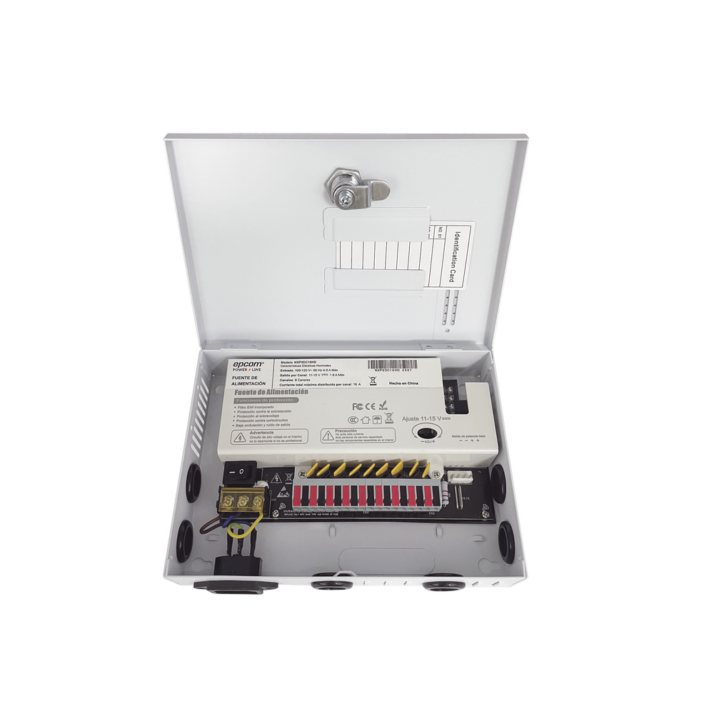 Fuente / 11-15 V / 9 canales / 16 A / Alta tecnología en seguridad / Doble ventilador / Hasta 1.8 Amperes por Salida / Filtro de ruido por canal / Diseño de alta gama.
